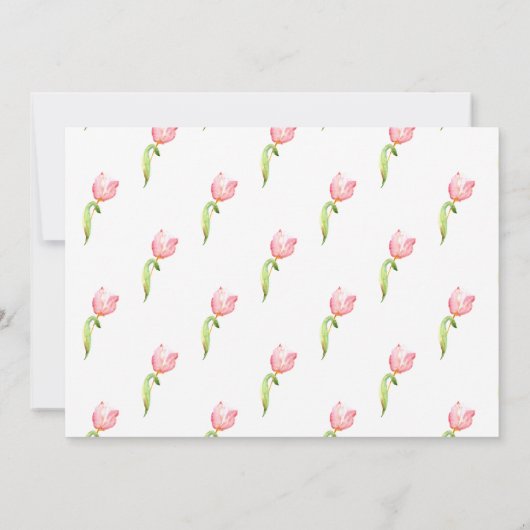 Bloemrijke tulpen tuin waterverf verjaardag kaart (Achterkant)