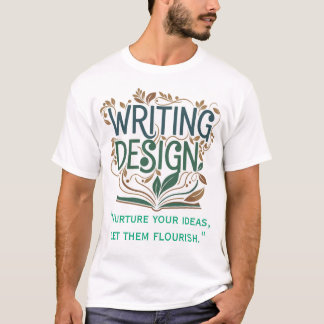 Bloemrijke typografie Schrijven & Creatief Notitie T-shirt