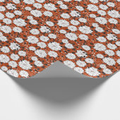 Bloemrijke Uitnodiging: Abstracte Bruiloft Cadeaupapier (Hoek)