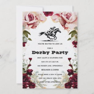 Bloemrijke uitnodiging voor Kentucky Derby-feest P