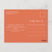 Bloemrijke uitnodiging voor Thanksgiving-diner (Achterkant)