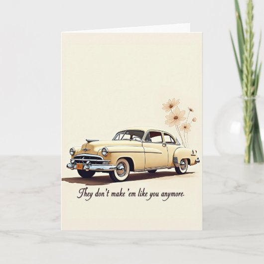 Bloemrijke Vaderdag Autokaart Kaart (Voorkant)