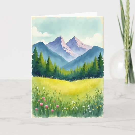 Bloemrijke Vaderdag Boskaart Kaart (Voorkant)