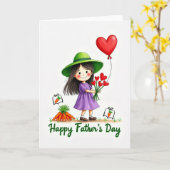 Bloemrijke Vaderdag Kinderkaart Kaart (Gele Bloem)