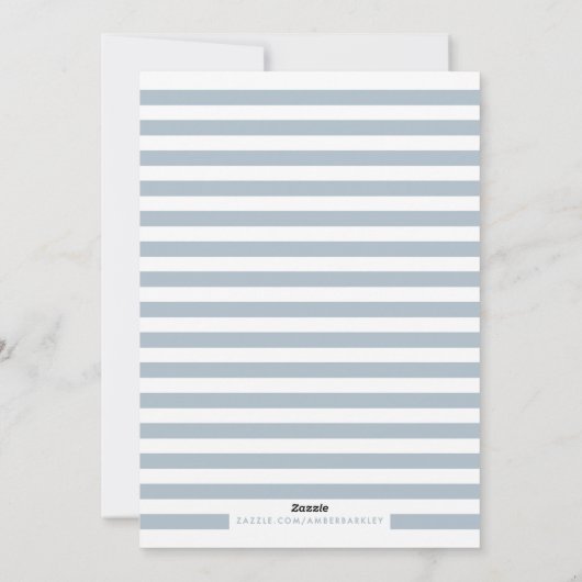 Bloemrijke Valentijnskaart - Stofblauw Feestdagenkaart (Achterkant)