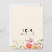 Bloemrijke veelkleurige bruid tot bij Vrijgezellen Kaart (Achterkant)