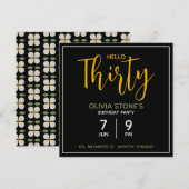 Bloemrijke verjaardagsfeest uitnodiging | Maatwerk (Voorkant / Achterkant)