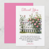 Bloemrijke Verjaardagskaart voor Eerste Verjaardag Kaart (Voorkant / Achterkant)