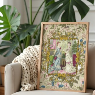 Bloemrijke Victoriaanse Franse Mode Decoupage Tiss Tissuepapier