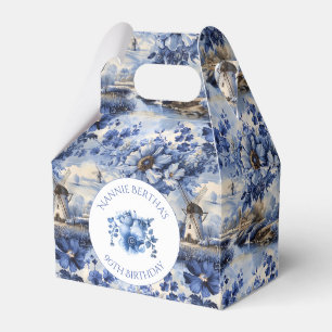 Bloemrijke Vintage Blauwe Hollandse Chinoiserie Wi Bedankdoosjes