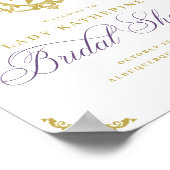 Bloemrijke Vintage Bruiloft Welkom Poster (Hoek)