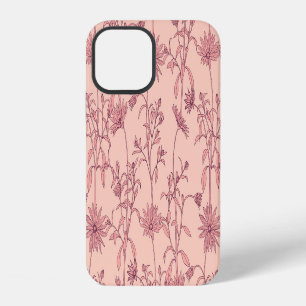 Bloemrijke vintage elementen, naadloze achtergrond iPhone 12 hoesje