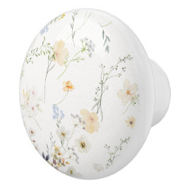 Bloemrijke Vintage Lade Knop | Wilde Bloem Botanis