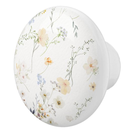 Bloemrijke Vintage Lade Knop | Wilde Bloem Botanis (Rechts)