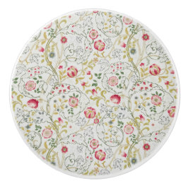 Bloemrijke Vintage Lade Knop | Wilde Bloem Botanis