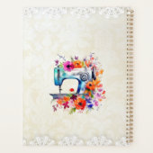 Bloemrijke Vintage Naaimachine Planner (Achterkant)
