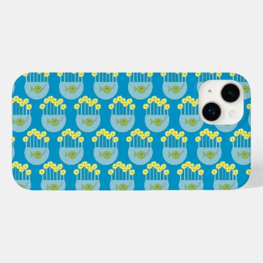 Bloemrijke Vissenkom Case-Mate iPhone Case (Achterkant (horizontaal))