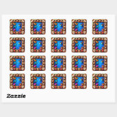 Bloemrijke Vogel Frame Sticker Cadeau (Vel)