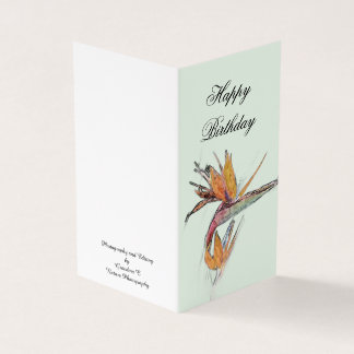 Bloemrijke Vogel van Paradijs "Gefeliciteerd met j Kaart