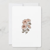 Bloemrijke vogel zomer bruiloft brunch uitnodiging (Achterkant)