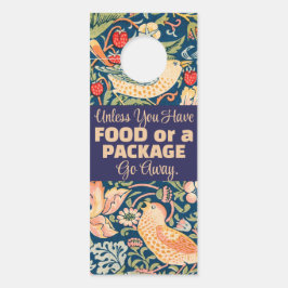 Bloemrijke Vogels Tenzij Je Eten of een Pakket Heb Deurhanger