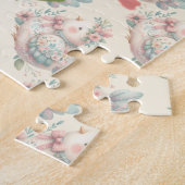 Bloemrijke volksvogel met pastel boho charme legpuzzel (Zijkant)