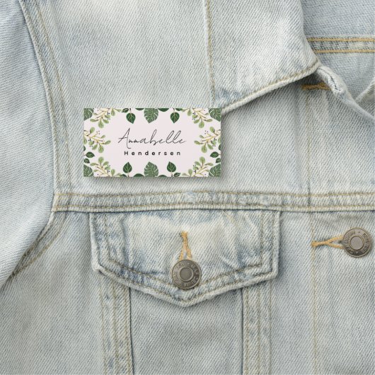 Bloemrijke weelde de elegante naamplaatje (In situ)