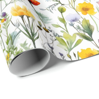 Bloemrijke weide Botanische Tuin Bloesem Cottage Cadeaupapier