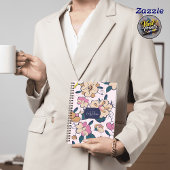 Bloemrijke Weide Crème Roze Botanische Aangepaste Planner