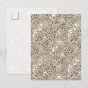 Bloemrijke Weide Dromen Wilde Bloem Botanische Kun Briefkaart