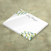 Bloemrijke Weide Groene Monogram Naam Post-it® Notes