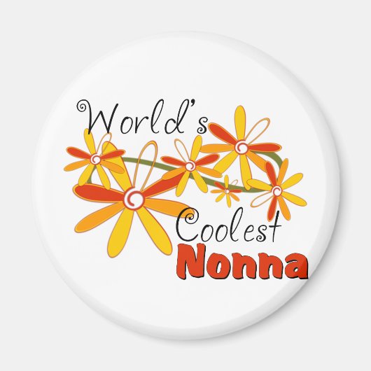Bloemrijke Wereld koelste Nonna Magneet (Voorkant)