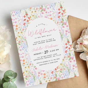 Bloemrijke wilde bloemen lente zomer roze baby sho kaart