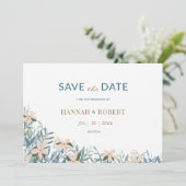 Bloemrijke Wilde Bloementuin Bruiloft Save the Dat Date (Staand voorkant)
