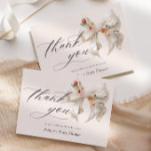 Bloemrijke witte boog Elegant Baby shower Dank u Bedankkaart