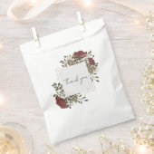 Bloemrijke witte gunst zak bedankzakje (Geknipt)