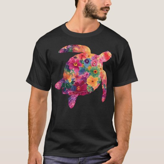 Bloemrijke Zee T-shirt (Voorkant)