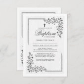 Bloemrijke zegen religieuze uitnodiging (Voorkant / Achterkant)