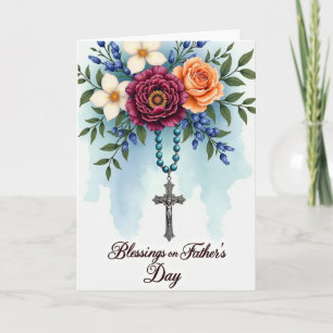 Bloemrijke Zegen Vaderdag Kaart