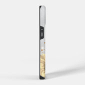 Bloemrijke zilveren glitters rustieke naam iPhone hoesje (Rechterkant)