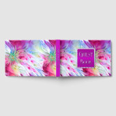 Bloemrijke zomerbloem elegant grillig abstract gastenboek (Volledig)