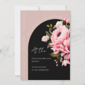 Bloemrijke Zwarte Roze Boog Donkere Esthetische Br Kaart (Achterkant)