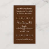 Bloemroerrog Fairy Whimiscal Fantasy Visitekaartje (Achterkant)