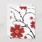 bloemrood; bachelorette kaart (Achterkant)