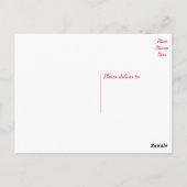 Bloemrood Dank u Bourgondische bloemen Briefkaart (Achterkant)