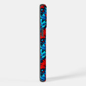 Bloemrood gele bloemen Patroon-13075 iPhone Hoesje (Rechterkant)