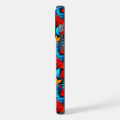 Bloemrood gele bloemen Patroon-13075 iPhone Hoesje (Linkerkant)