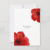 Bloemrood Hibiscus Tropisch Vrijgezellenfeest Kaart (Achterkant)