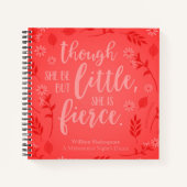 Bloemrood Klein maar fel William Shakespeare Notitieboek (Voorkant)