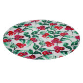 Bloemrood Kleur Bloemen Patroon-56698 Snijplank (Hoek)